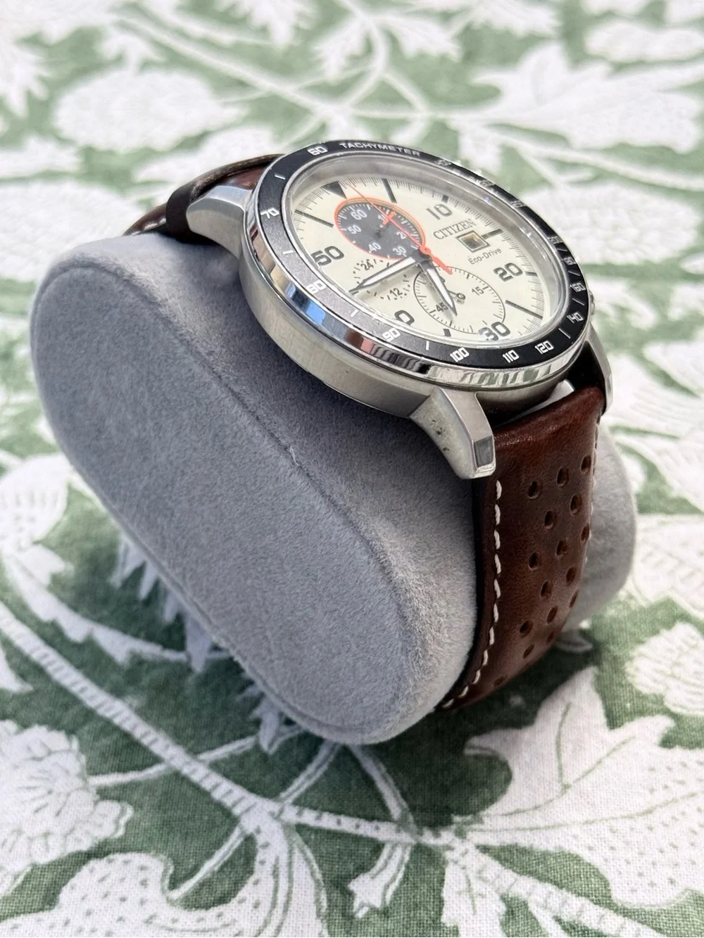 Citizen Eco-Drive Chronograph Racing Style Cream Dial